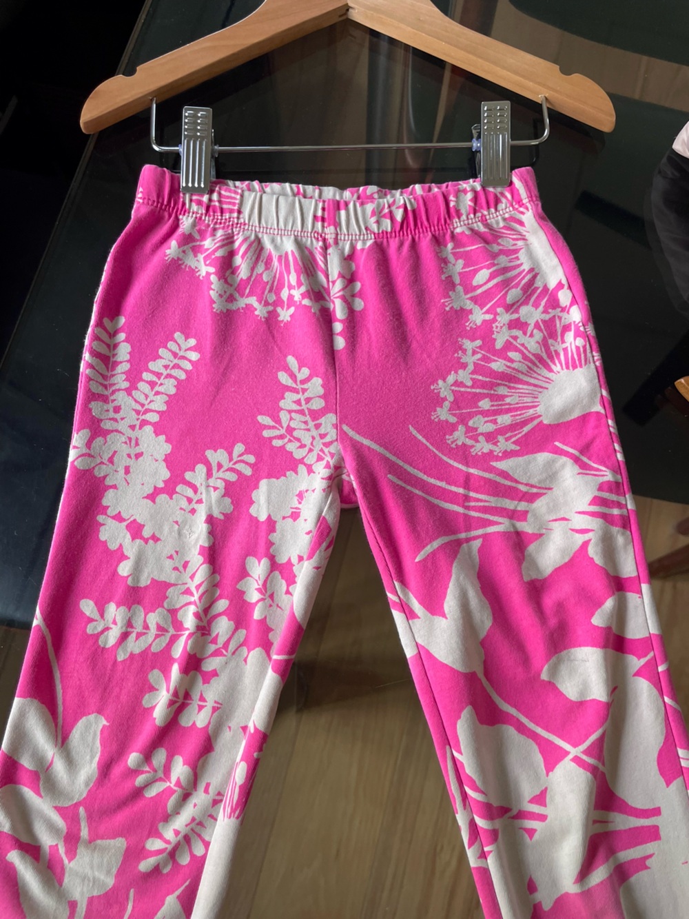 $3 💥Gap Floral Printed Leggings, Bright Pink & White Allover Print